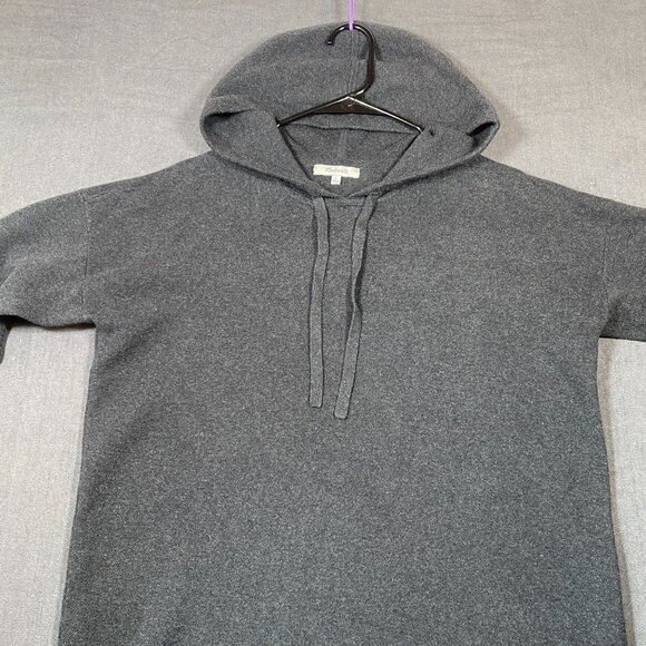 Madewell Womens Gray Hooded Sweater Dress Size S Cotton Blend - Picture 3 of 10